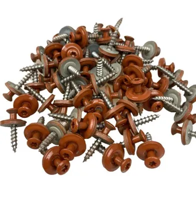 Produktbild von Spenglerschrauben V2A mit Dichtscheibe 4,5 mm x 45 mm - 25 Stück - rot