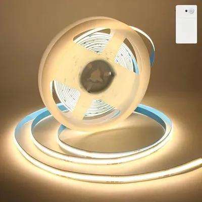 Produktbild von Bigzom LED -Streifen -Bewegungssensor, Batterie betrieben, 1 m 320 Sensor 2 Timermodi Schränke, Treppen, Küche, Betten, 100 x 0,8 0,1 cm (warmes Weiß)