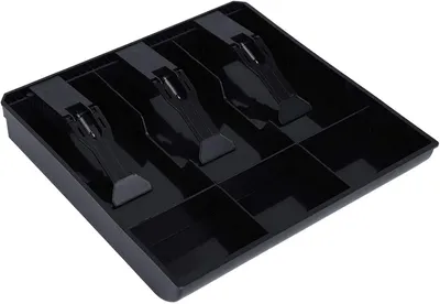 Immagine prodotto di Cassetto portamonete, ricambio con 3 scomparti per banconote e 3 scomparti per monete, per la cassa