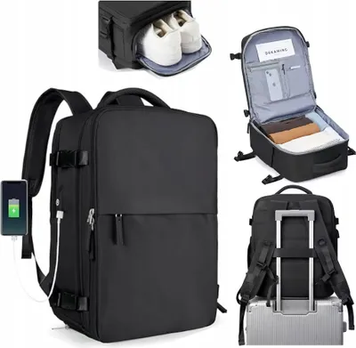 Zdjęcie produktu dla Plecak Podróżny Do Samolotu Bagaż Podręczny Mocny 40X30X20 Wodoodporny Usb