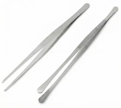 Productafbeelding van Set van 2 lange pincetten van 30 cm met scherpe en ronde punten