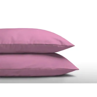 Produktbild von Kissenbezüge 2er Set 60cm x 70cm Rosa - 100% Baumwolle - Kissenbezug 60x70 - Rosa
