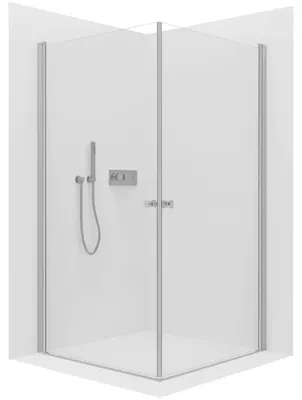 Zdjęcie produktu dla Kabina prysznicowa Antelo Duo L/P - 6 mm - chrom, szkło transparentne - 90x75x190 cm - obrotowa