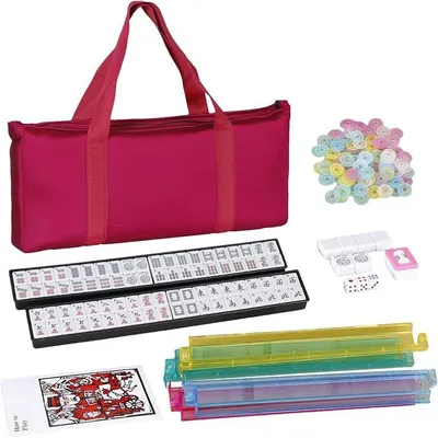 Imagen del producto de Juego de mahjong completo, elegante, portátil, compacto, ideal para viajes