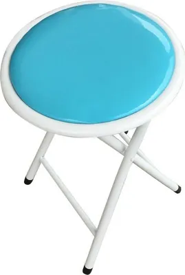 Immagine prodotto di Milani Home - sgabello pieghevole in acciaio, blu, per cucina, sala da pranzo e ufficio