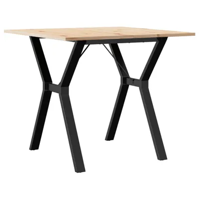 Zdjęcie produktu dla vidaXL Stół do jadalni z ramą Y 90x90x75 cm z litego drewna sosnowego i stali