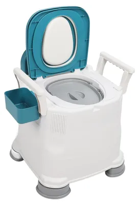 Produktbild von Höhenverstellbare Toilettensitz - Tragbarer Toilettensitz mit Armlehnen