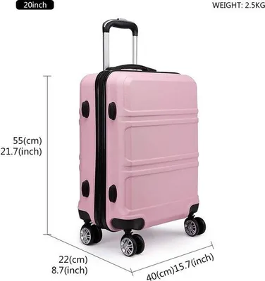 Productafbeelding van Famanu Trolley Koffer Set, lichtgewicht met 4 wielen - geschikt als handbagage