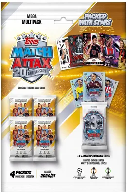Produktbild von Topps Match Attax UEFA Club Competitions 2026/2027 Mega Multipack – 35 Trading Cards – Deutsch
