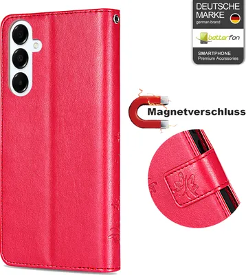 Produktbild von Handy Tasche für Samsung Galaxy A16 5G Hülle Handyhülle Klapphülle Wallet Case Rot