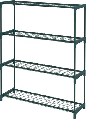Zdjęcie produktu dla Półka Na Rośliny, Stojak Na Kwiaty Z 4-Poziomową Półką Na Kwiaty, Stojak Na Rośliny Do Ogrodu, Balkon, Stal, Ciemnozielony, 89 X 28 X 107 Cm