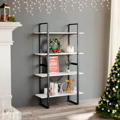 Produktbild von "2026 Promotion" Bücherregal - Standregal - Aktenregal - 4 Fächer - Weiß 80x30x140 cm - Holzwerkstoff - Wohnzimmerschrank CC27188