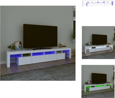 Obrázek produktu pro vidaXL TV skříňka s LED světly bílá 230x36,5x40 cm - TV nábytek
