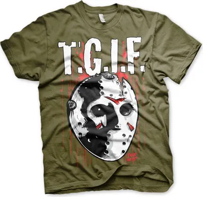 Produktbild von Friday The 13th - T.G.I.F. T-Shirt - X-Large - Olive