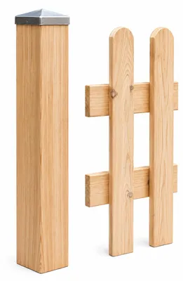 Zdjęcie produktu dla Słupek ogrodzeniowy 9x9x100cm wzór Z osłoną, Obraz wygenerowany przez AI