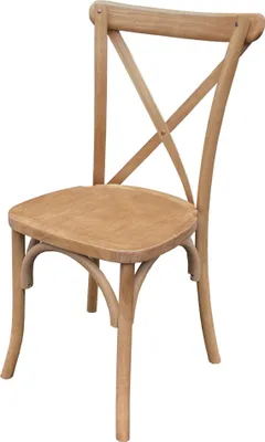 Produktbild von Crossback Stapelstuhl massivholz, Hell, 48x47x88cm (BxTxH), 50100L