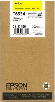 Produktbild von Epson Tintenpatrone yellow T 653 200 ml              T 6534