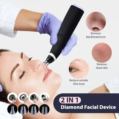 Produktbild von Tragbares Diamant-Peeling-Gerät, Mikrodermabrasion, Gesichtsreinigungsgerät, Peeling, Vakuum-Mitesserentferner