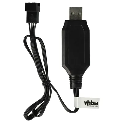Produktbild von vhbw USB-Ladekabel für RC-Akkus mit SM-4P-Anschluss, RC-Modellbau Akkupacks - 60 cm 7,5 V