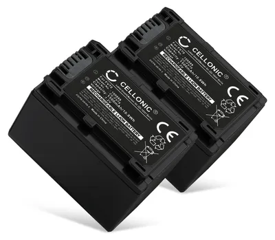 Image de CELLONIC 2x Batterie pour Appareil photo Compatible avec Sony FDR-AX33, HDR-CX250, HDR-CX270, NP-FV70 - (1500mAh, 7.4V)
