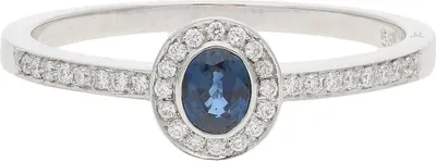 Produktbild von Saphir Ring Weißgold 585 Brillanten JL10-07-0089 JuwelmaLux Größe 54