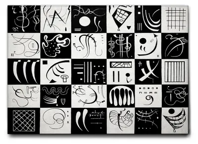 Zdjęcie produktu dla Giallobus - Trzydzieści - Vassily Kandinsky - 140D x 100S cm - Obraz - Standaard frame canvas