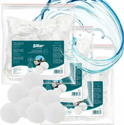 Produktbild von Sillar Filterbälle Filterkugeln Für Pool Sandpumpe 2100g 2,1Kg weiß - Pool Kartusche Filterballs für Sandfilteranlagen