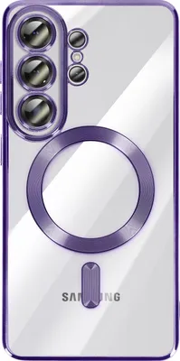 Produktbild von Avizar, MagSafe Hülle stoßfest mit Chromrahmen Galaxy S26 Ultra, Violett