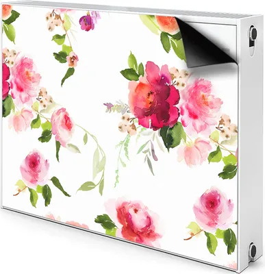 Produktbild von Magnet Heizung Verkleidung Abdeckung Heizung Heizkörperabdeckung 100x60 cm  - Frühlingsblumen