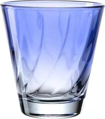 Produktbild von Leonardo Trinkglas Twist, Wasserglas, Saftglas, Kalk-Natron-Glas, Blau, 215 ml, 046967