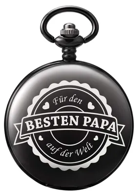 Produktbild von Taschenuhr mit Gravur und Kette für Herren