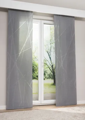 Produktbild von Lysel Schiebegardine Toliara in Anthrazit, in der Größe (BxH) 60cm x 245cm