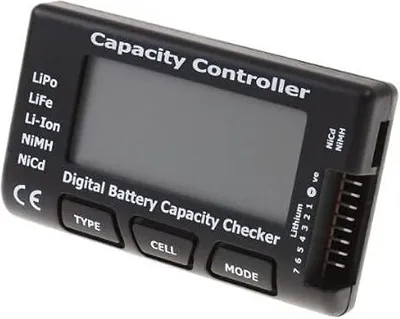 Obrázok produktu pre CellMeter RC-7 | Digitálny tester kapacity batérií | Merač kapacity pre NiCd, NiMH, LiPo batérie, 2-7 článkov | Digitálny displej, čierny, plast