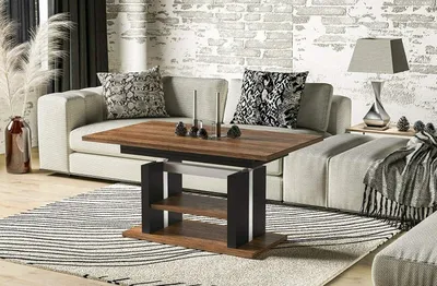 Produktbild von Endo-Möbel Couchtisch Dior 110cm erweiterbar auf 170cm höhenverstellbar Doppellift modern Tisch (Stirling Eiche)
