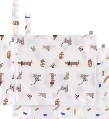 Immagine prodotto di LÄSSIG sacchetto riutilizzabile per bambini 2 pezzi/Borsa per bagnetto Little Mateys blu reale