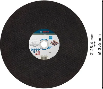 Produktbild von PRO Rail Trennscheibe, 355 x 4 x 25,4 mm