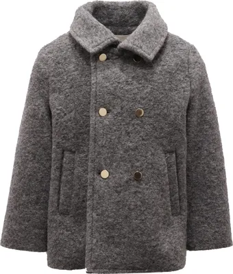 Produktbild von 1217AF giubbotto bimba girl DOU DOU grey wool blend jacket kid