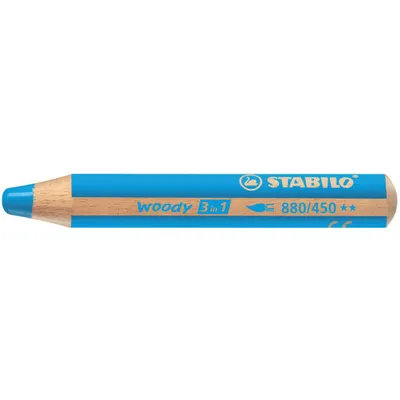 Produktbild von STABILO woody 3 in 1 Buntstift blau, 1 St.