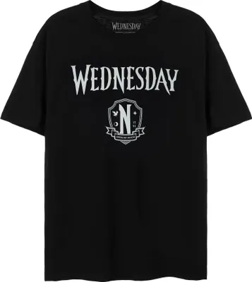 Produktbild von Wednesday - T-Shirt Logo für Damen NS7596 (M) (Schwarz/Weiß)