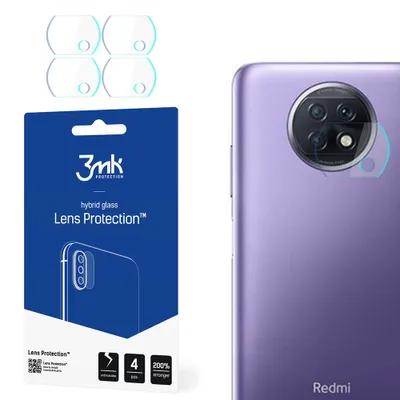 Produktbild von 3mk Hybridglas Lens Protection für Xiaomi Redmi Note 9T 5G Kamera Objektiv Kameralinse 0,16mm 6H (4 Stück)