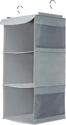 Produktbild von Hängende Garderobe Organizer - Stauraum - 1 Stück - Grau - 30 x 30 x 60 cm