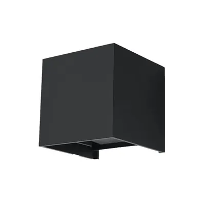 Image de Applique LUCA noir LED IP54 1xLED 7W aluminium 10x10x10cm Sollux Lighting