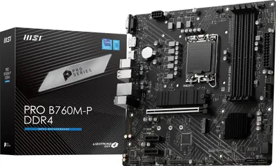 Produktbild von MSI PRO B760M-P DDR4 - Motherboard - micro ATX - LGA1700-Sockel - B760 Chipsatz - USB 3.2 Gen 1, USB-C 3.2 Gen2