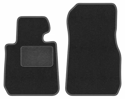 Image de Tapis avant en moquette pour BMW 3 F30 2011-2018 (berline) – 2 pièces, gris graphite, sur mesure – Wielganizator LUX