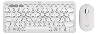 Produktbild von Logitech Pebble 2 Combo Set, Weiß, Kabellos, Deutsch, 920-012204