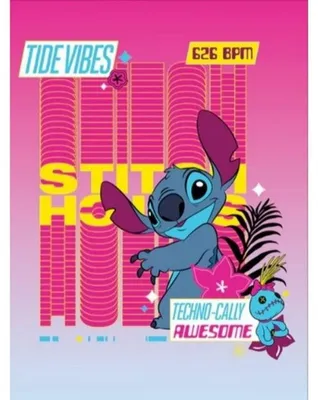 Image de Lilo & Stitch - « Techno 2 » Impression encadrée CD2588 (40 cm x 30 cm) (rose/multicolore)