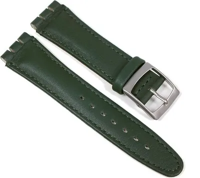 Produktbild von Minott Ersatzband Uhrenarmband Kalbsleder Band Dunkelgrün für Swatch 19mm 23292S