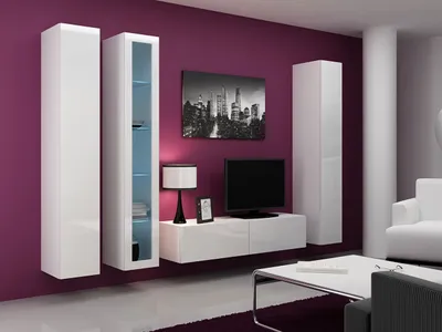 Image de Armoire murale ASHTON 15 – blanc / blanc brillant
