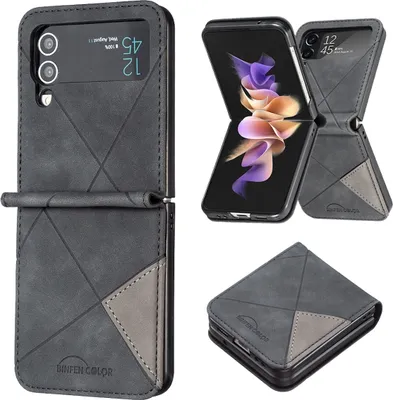 Obrázek produktu pro Samsung Galaxy Z Flip4 umělá kůže s diamantovou strukturou ochranný kryt pouzdro vzor