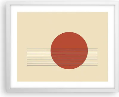 Produktbild von Gerahmtes Poster - Weißer Rahmen - Abstraktion Linien Rad - 50x40 cm - Wand Bild - Wanddeko - Wandbilder - Kunstposter - Wandposter - Bilderrahmen - Bilder - Kunstdruck - Wandbild - P2WAA50x40-4230